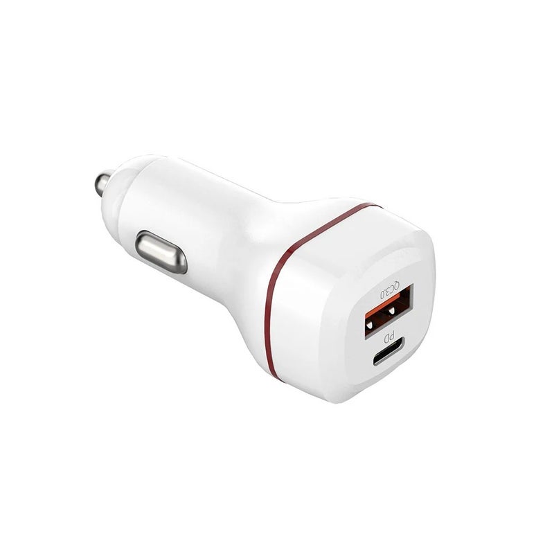 Bluejw 38W USB Car Charger Adapter, Dual Port (QC3.0 & 20W PD Type C) Fast Automobile Chargers for iPhone & Android - Image 2